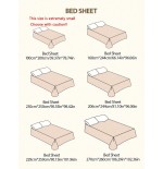 Lightweight Breathable Polyester Bedsheet - Solid Color Modern Bedding