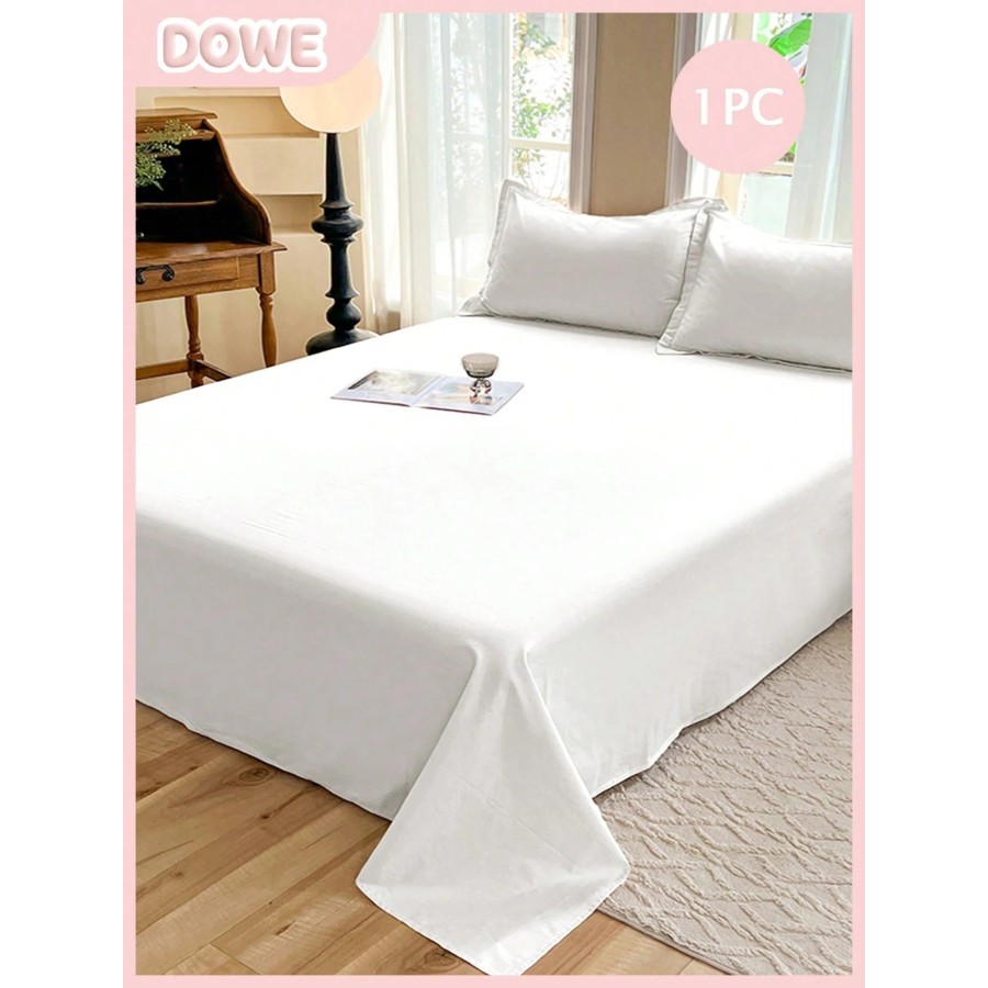 Lightweight Breathable Polyester Bedsheet - Solid Color Modern Bedding