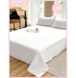 Lightweight Breathable Polyester Bedsheet - Solid Color Modern Bedding