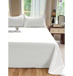 Lightweight Breathable Polyester Bedsheet - Solid Color Modern Bedding