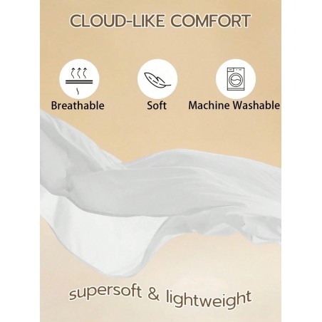 Lightweight Breathable Polyester Bedsheet - Solid Color Modern Bedding