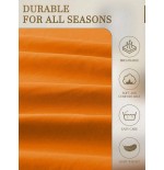 Orange Fitted Sheet & Mattress Protector - Deep Pocket for All Beds