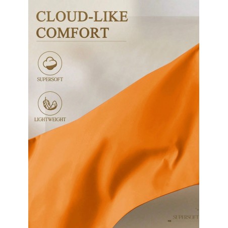 Orange Fitted Sheet & Mattress Protector - Deep Pocket for All Beds