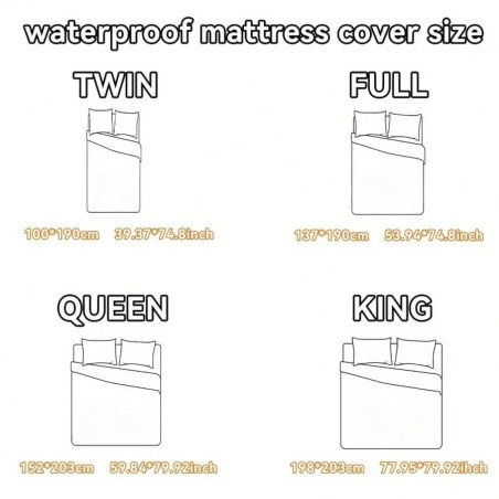 AVXLRQ Waterproof Mattress Protector - Cooling & Thickened