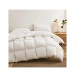 White Microfiber Down Alternative Comforter - Quilted Grid Duvet Insert