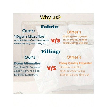 White Microfiber Down Alternative Comforter - Quilted Grid Duvet Insert