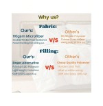 White Microfiber Down Alternative Comforter - Quilted Grid Duvet Insert