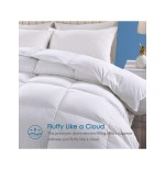 White Microfiber Down Alternative Comforter - Quilted Grid Duvet Insert