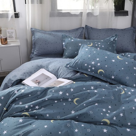 星河入梦 深蓝星月四件套