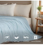 Jacquard Plaid Quilted Polyester Comforter Insert - All-Season Bedding