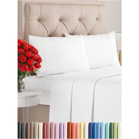 4-Piece Luxury Hotel Sheet Set - Cooling Summer Bedding