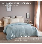 Jacquard Plaid Quilted Polyester Comforter Insert - All-Season Bedding