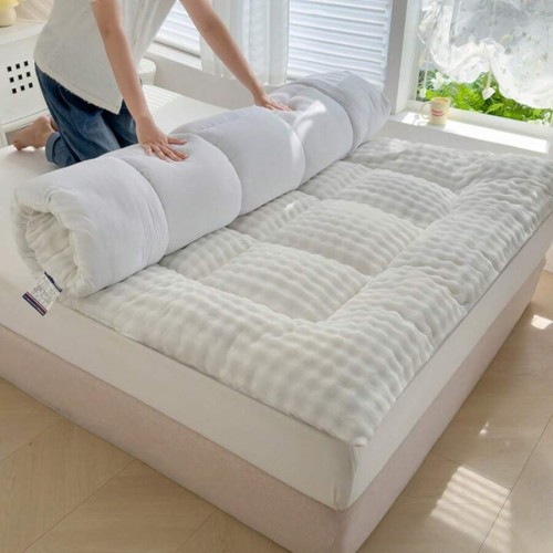 Oaskys Cute Soft Mattress Topper - 6-8cm Quilted Sleeping Pad