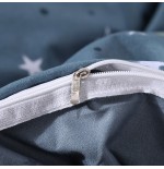 Starry Dreamscape Deep Blue Galaxy Bedding Set