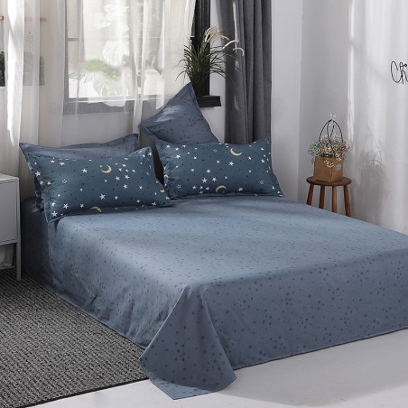 Starry Dreamscape Deep Blue Galaxy Bedding Set