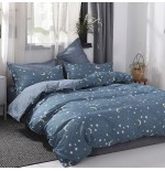 Starry Dreamscape Deep Blue Galaxy Bedding Set