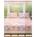 Soft Mattress Protector Fitted Sheet - Bowknot Pattern, Washable