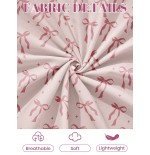 Soft Mattress Protector Fitted Sheet - Bowknot Pattern, Washable