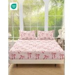Soft Mattress Protector Fitted Sheet - Bowknot Pattern, Washable