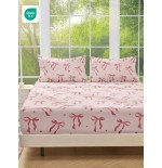 Soft Mattress Protector Fitted Sheet - Bowknot Pattern, Washable