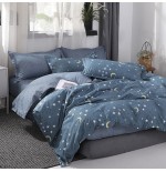 Starry Dreamscape Deep Blue Galaxy Bedding Set